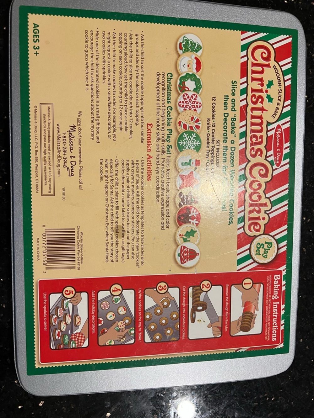 Melissa and Doug wooden Christmas cookies set - Picture 3 of 3